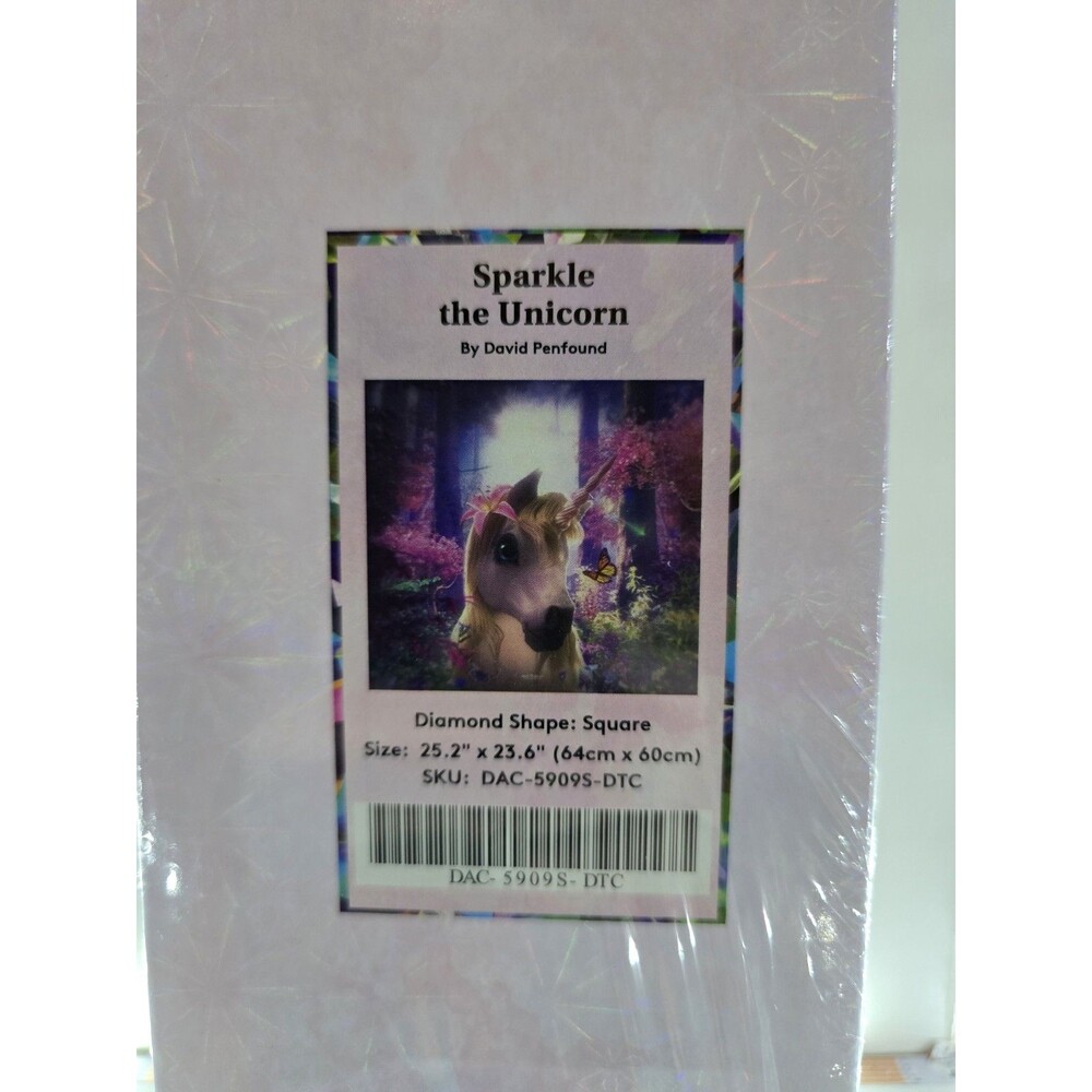 Diamond Art Club Sparkle the Unicorn David Penfound Square 25.2x23.6 NEW Sealed
